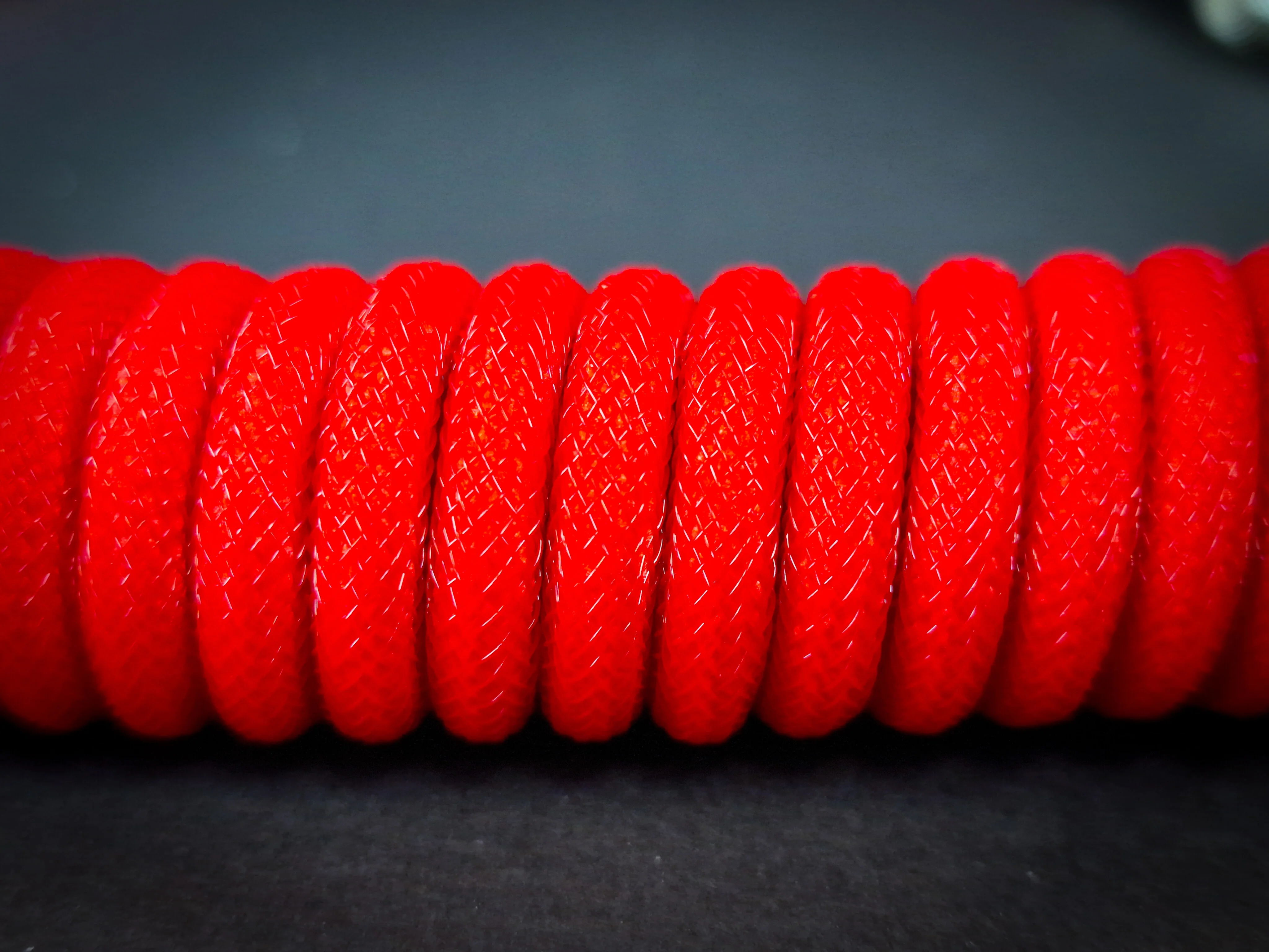 Vibrant Red Coiled Aviator Cable - Image 3